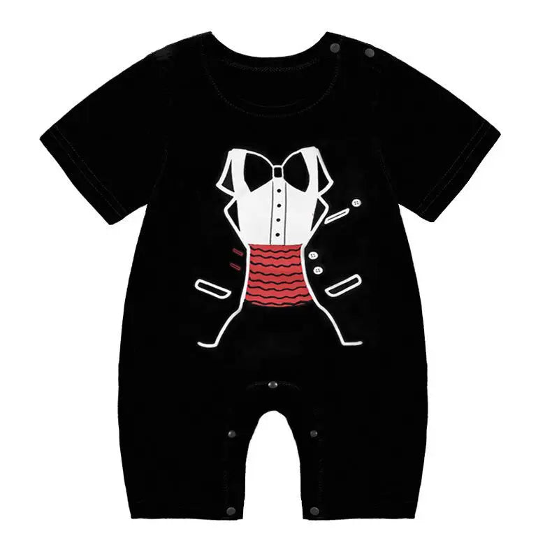 2021 Summer New Casual Baby Boys Short Sleeve Rompers Cotton Newborn Girls Jumpsuit Toddler Baby Climbing Suit For 0-24M