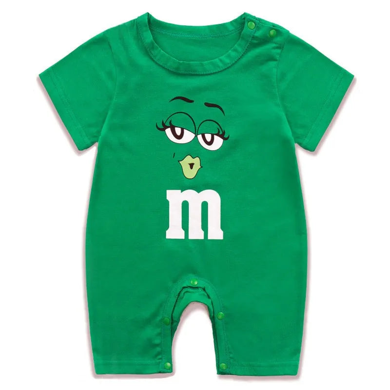 2021 Summer New Casual Baby Boys Short Sleeve Rompers Cotton Newborn Girls Jumpsuit Toddler Baby Climbing Suit For 0-24M