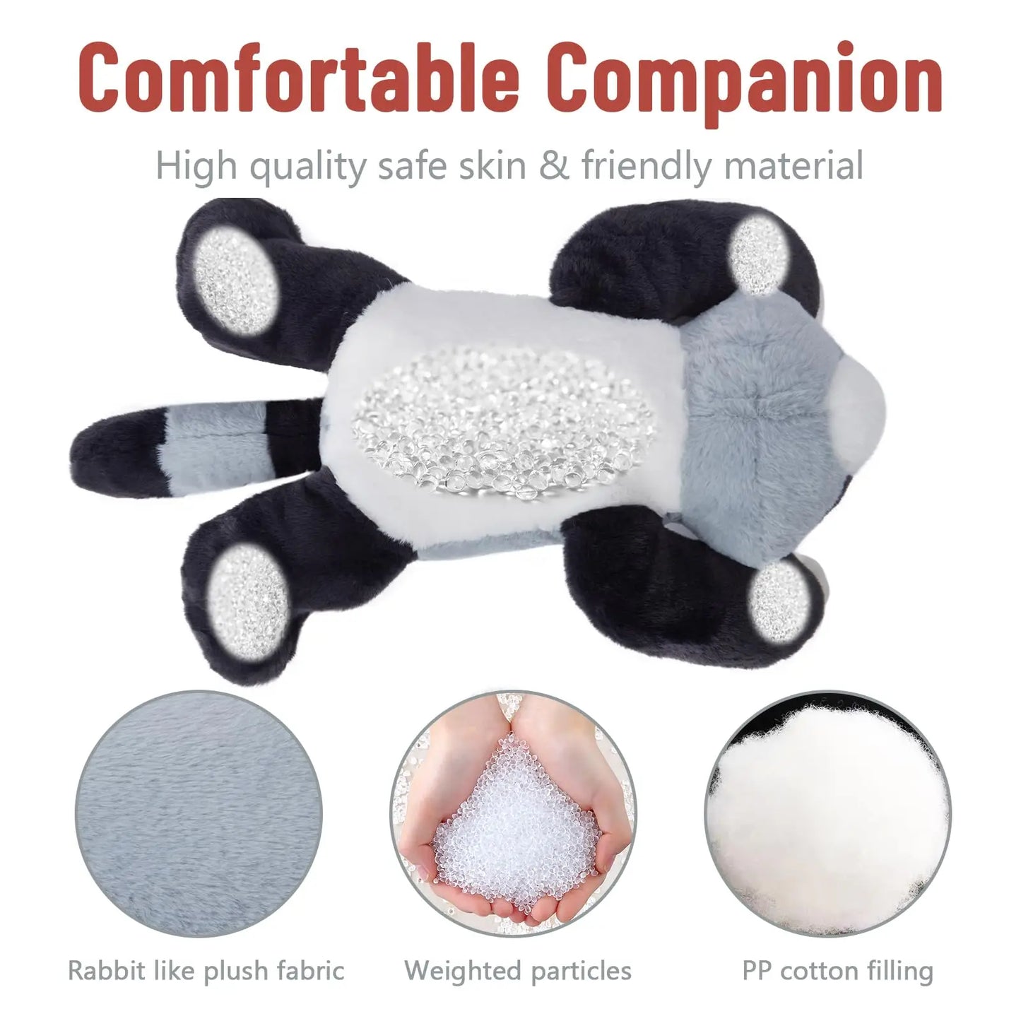 20in 3.3lb Weighted Raccoon Plush Toy