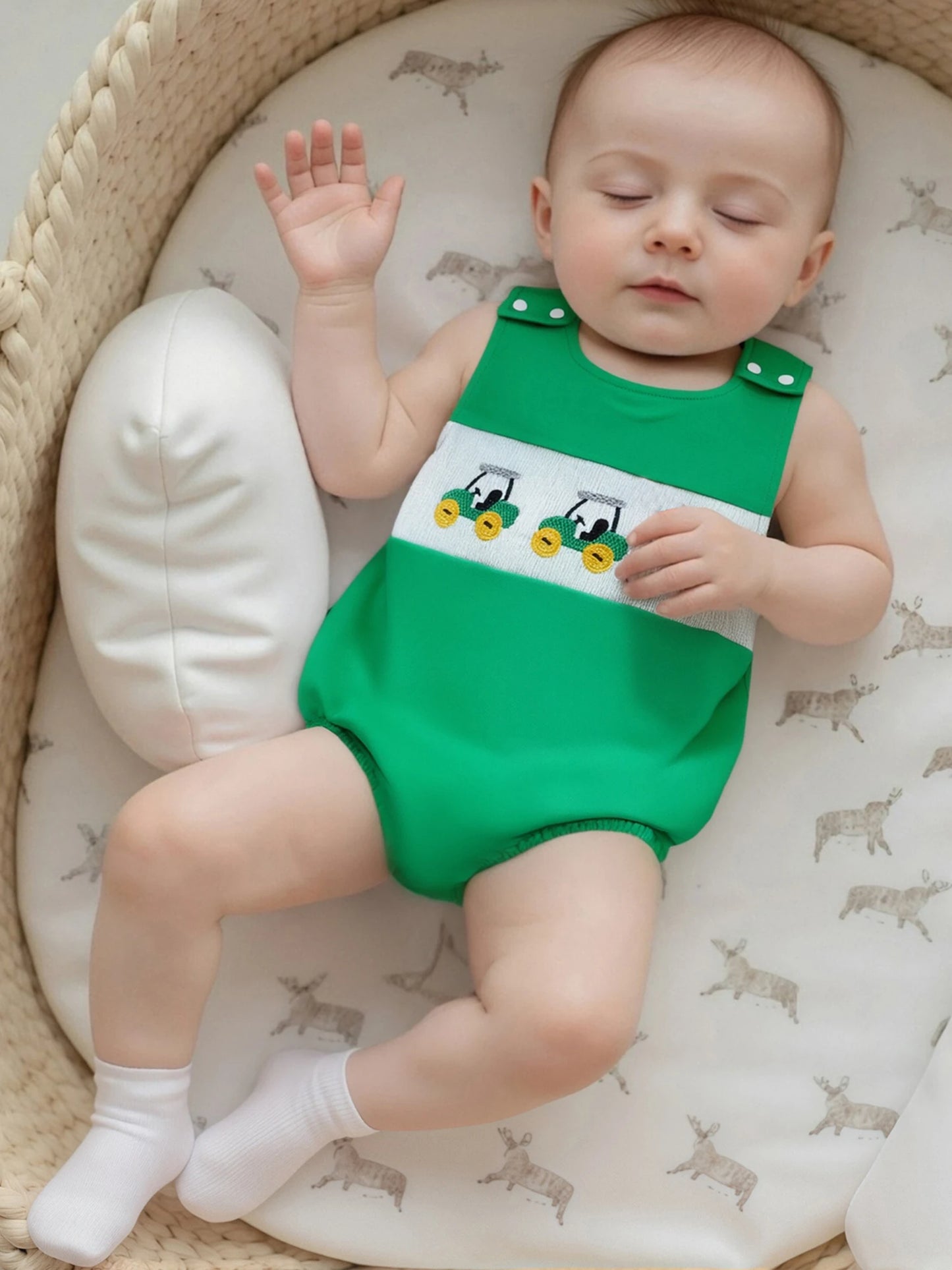 Adorable Infant Romper with Floral Embroidery and Ruffled Sleeves Stylish Baby Jumpsuit for Summer Outfits