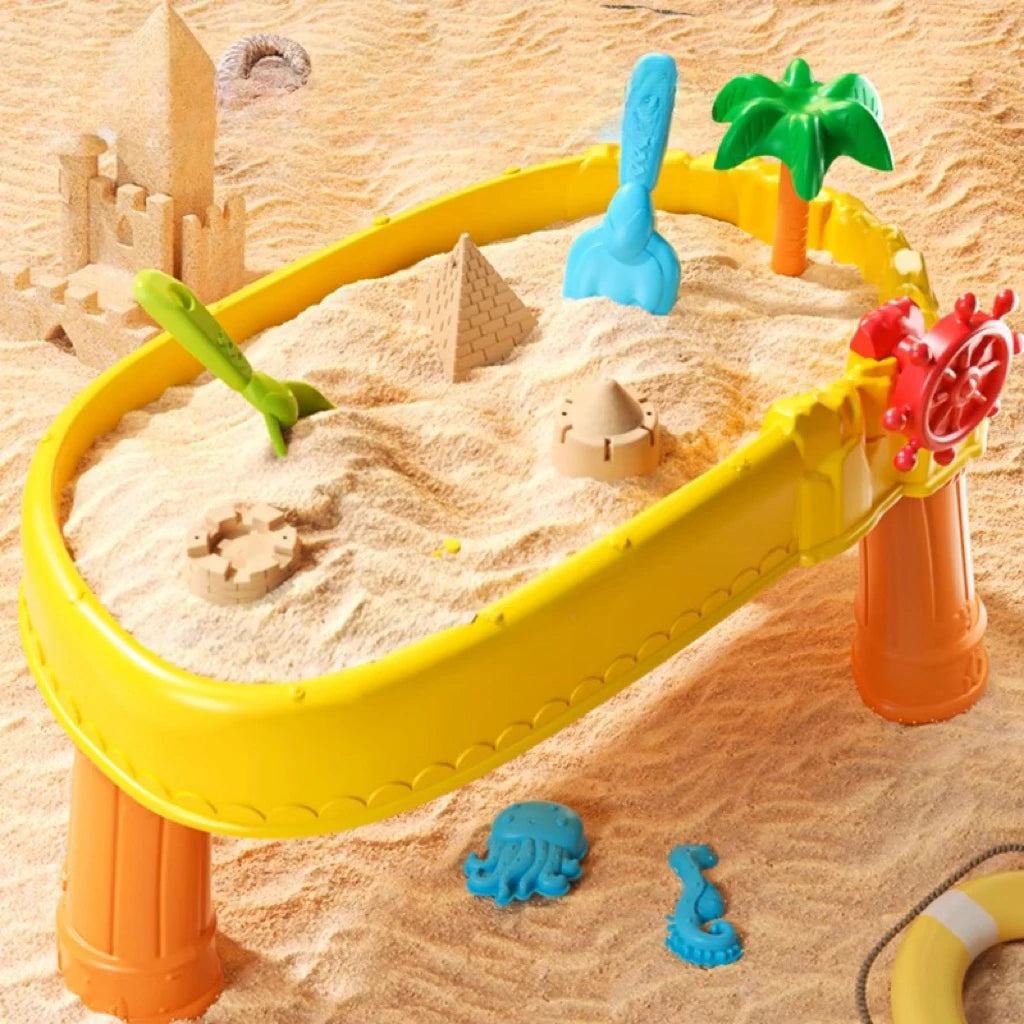 Kids Water Table for Toddlers 1-3, Rain Showers Splash Pond 2-Tier, Outdoor Playset for Toddlers, Backyard Summer Water Toys Sen