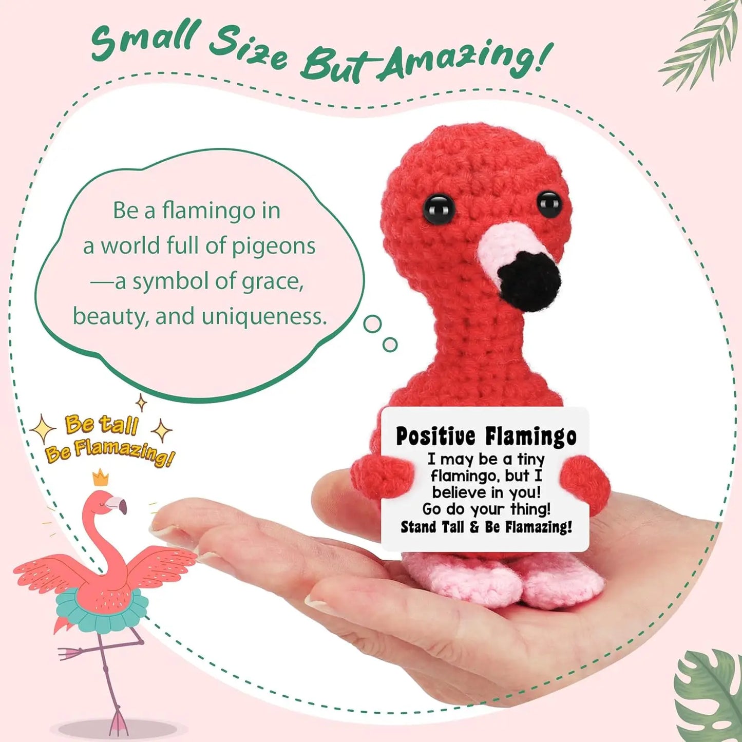 Mini Crochet Flamingo