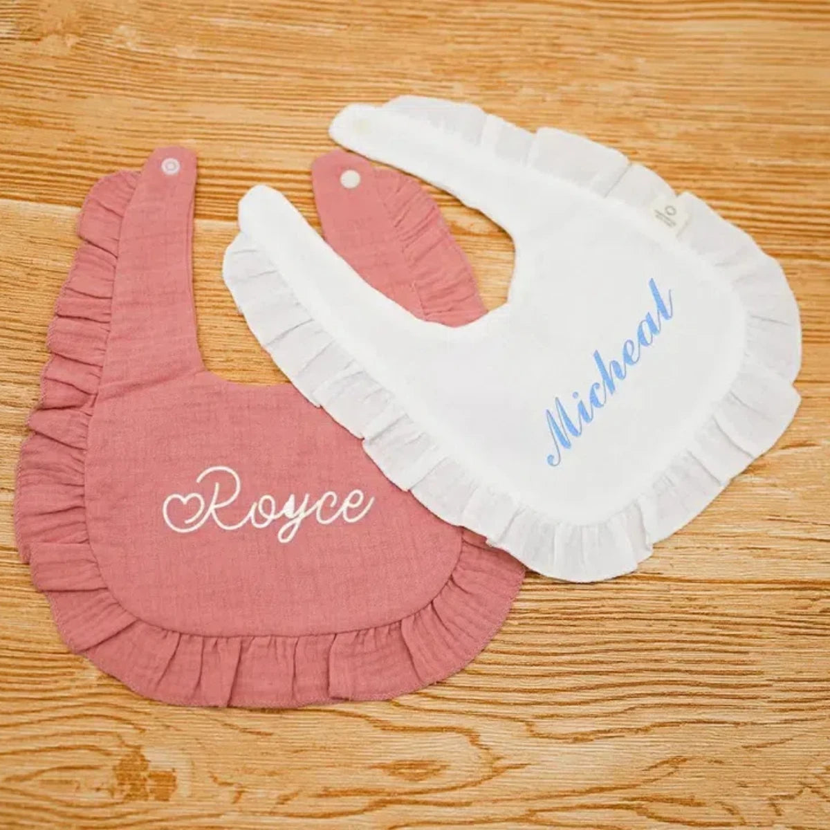Personalized Custom name Embroidered Newborn letter Nursery Baby burp cloth bib Chunky Gifts for Boy Girl Birthday
