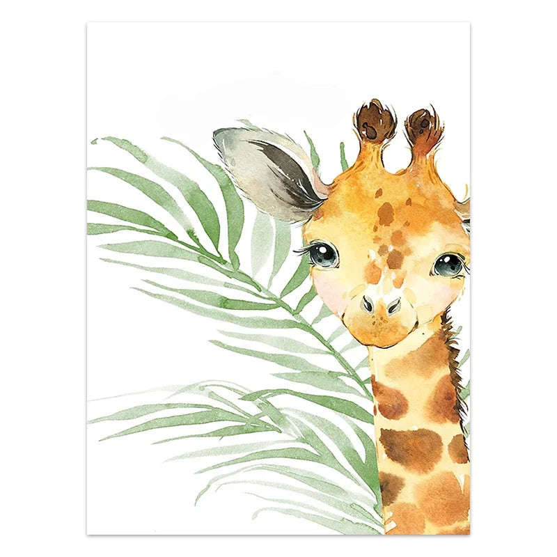 Cute Animal Poster Decoration Bedroom Baby Room Wall Canvas Painting Child Room Personalised Gifts for Kids Picture Home Decor