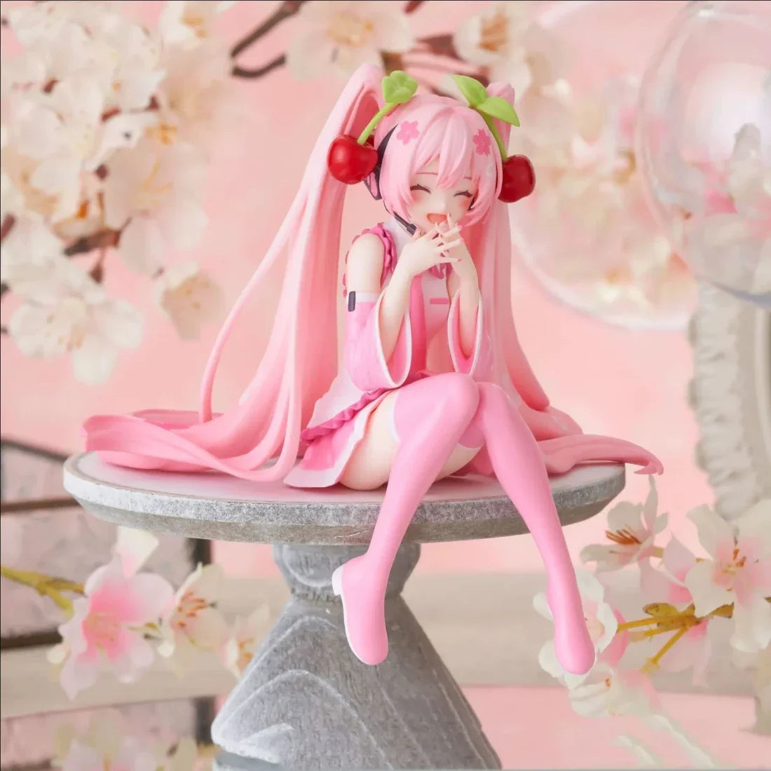 New Sakura Hatsune Miku Handmade Cute Car Chassis Desktop Decoration Ornaments Scenery Female Model Gift