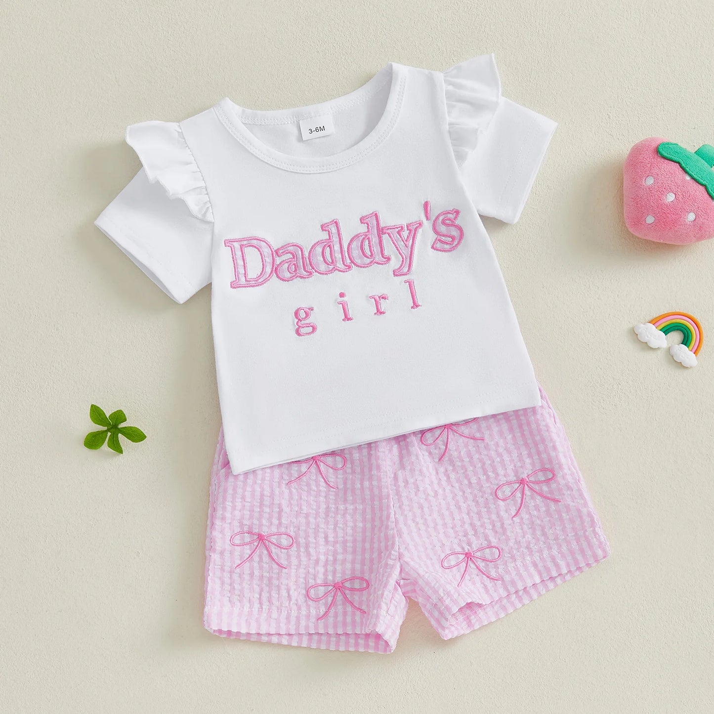 Baby Girls Shorts Set, Short Sleeve
