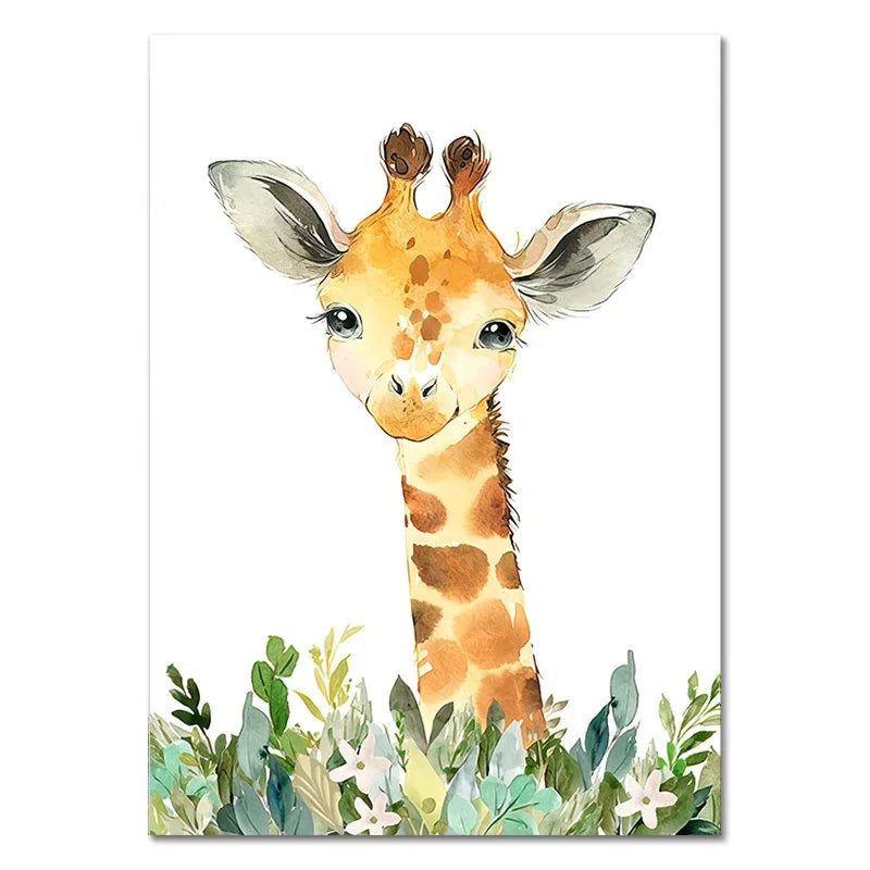 Cute Animal Poster Decoration Bedroom Baby Room Wall Canvas Painting Child Room Personalised Gifts for Kids Picture Home Decor