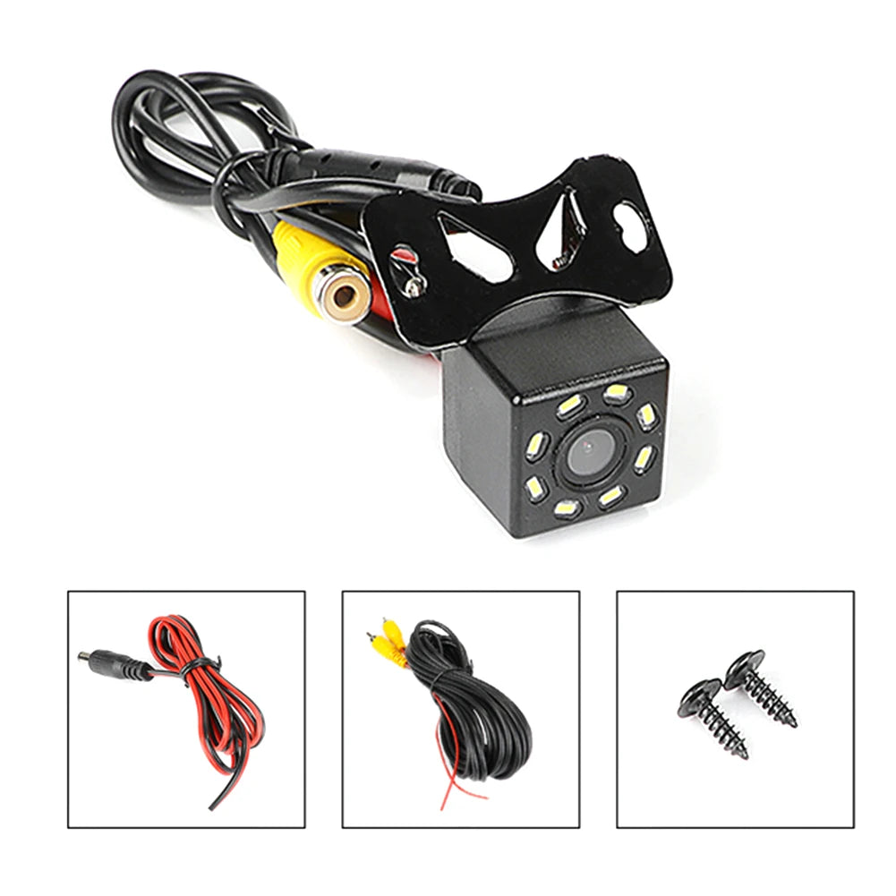5 Pin Car Rear View Camera Night Vision HD Parking Camera 4 LED Color Image Video Camera Wide Angle with Extension Cable