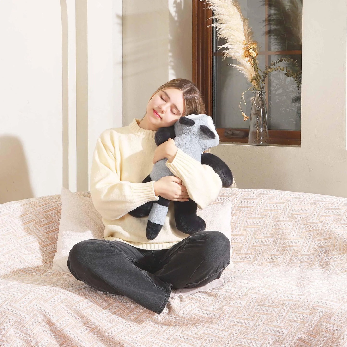 20in 3.3lb Weighted Raccoon Plush Toy
