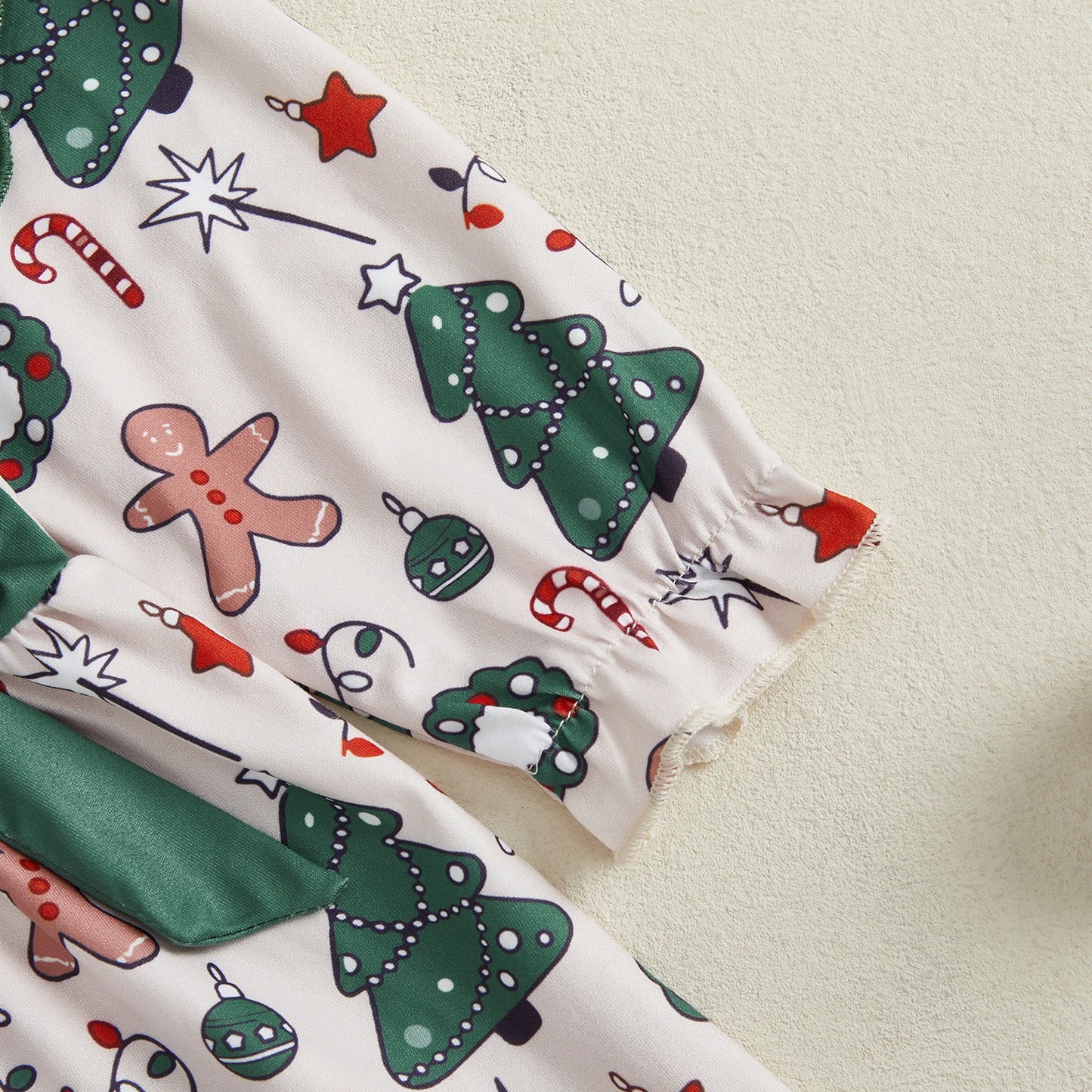 Kid Girls Christmas Outfit, Long Sleeve Tree Print