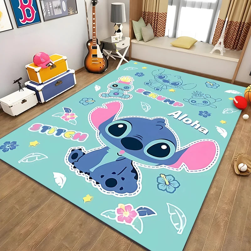 Disney Pattern Carpet Stitch 3D Printing Large Area Rug Carpet for Living Room Children's Bedroom Sofa Doormat Floor Mat Gift