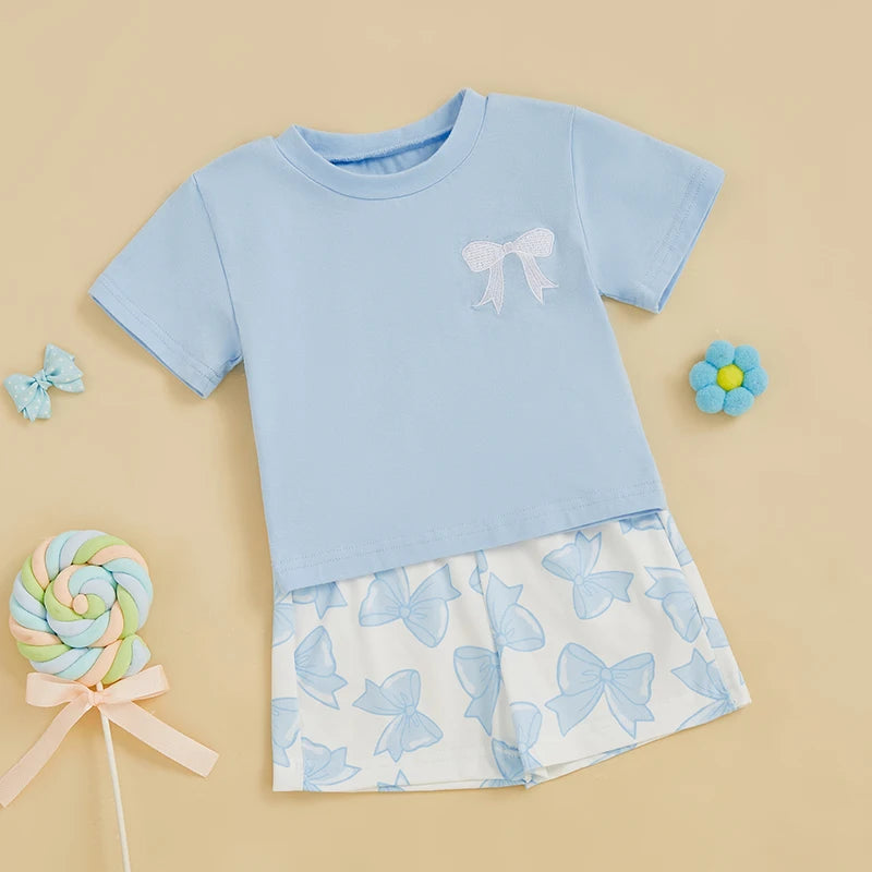 Toddler Girls 2 Piece Outfits Short Sleeve