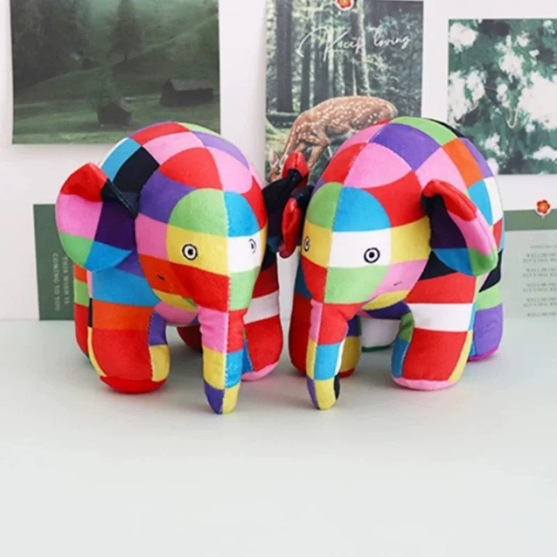 Newi Anime Colorful Elephant Figure Plush Doll
