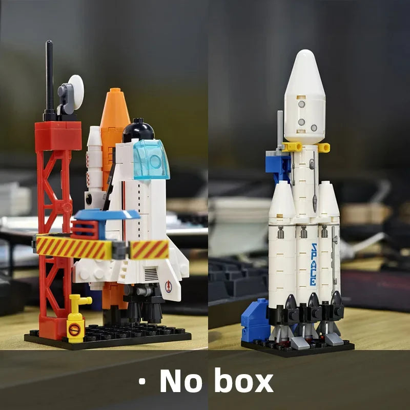 Spaceship Building Set with Launch Tower