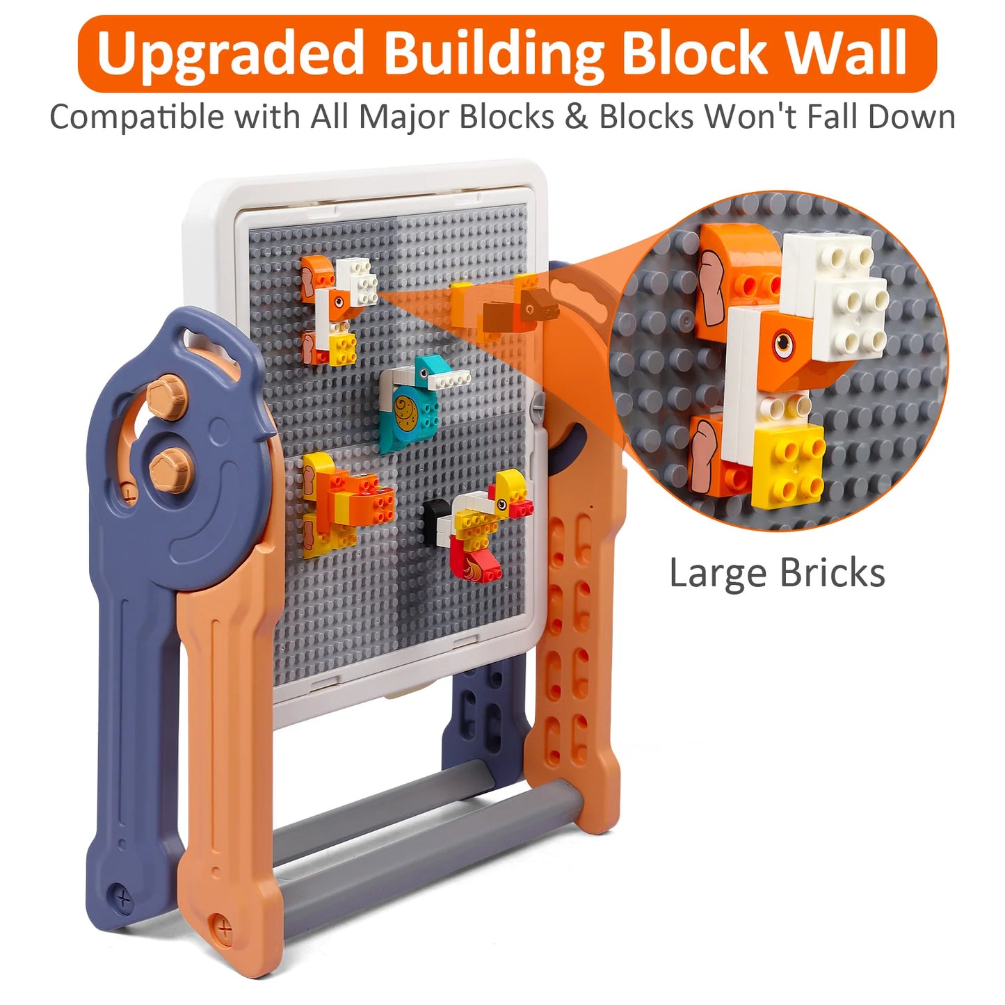 8 in1 Foldable Kids Activity Table for Toddlers