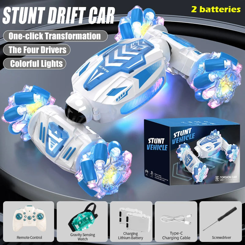 RC Car Stunt Gesture Induction Deformation 2.4G Twist Climbing Slide Drift Car