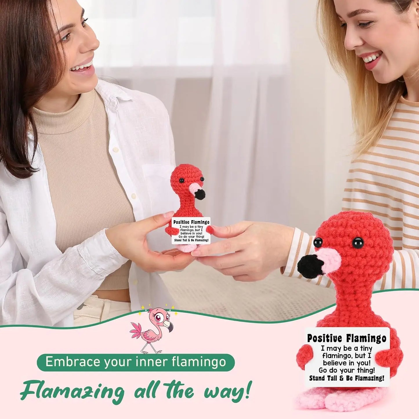 Mini Crochet Flamingo