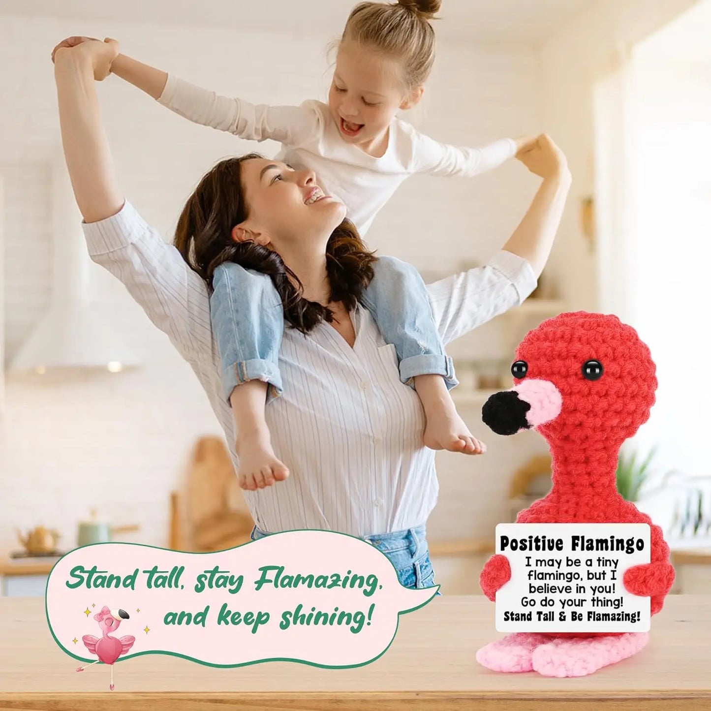 Mini Crochet Flamingo