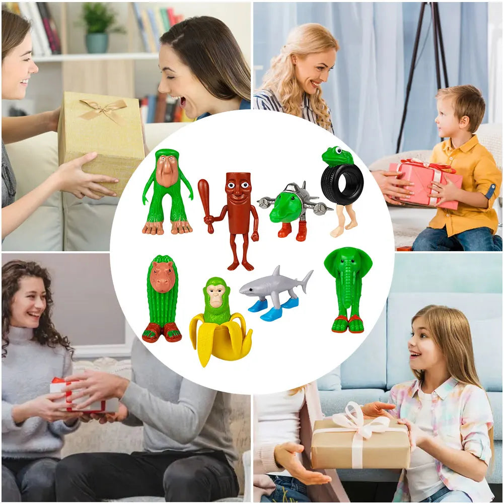 Funny Animals Wooden Stick Creative Toys Collection