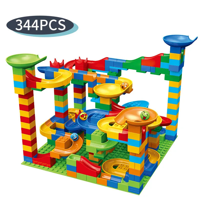 88-514PCS Marble Race Run Blocks Maze Ball Track Toy Compatible city Building Blocks Funnel Slide Blocks Toys DIY Bricks Toys