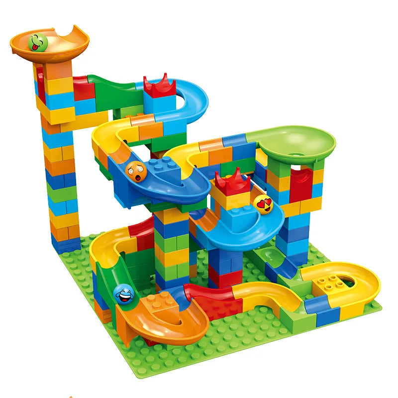 88-514PCS Marble Race Run Blocks Maze Ball Track Toy Compatible city Building Blocks Funnel Slide Blocks Toys DIY Bricks Toys