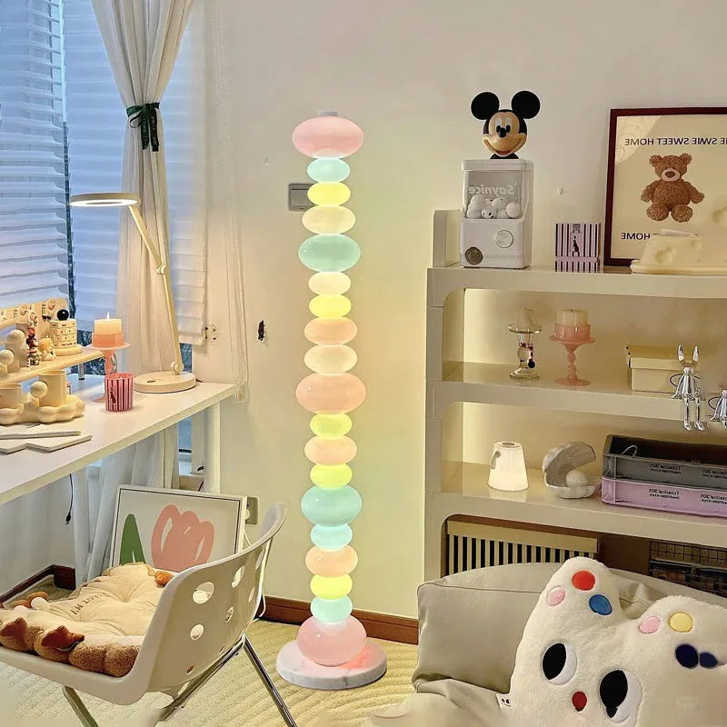 Candy string rainbow floor lamp Creative pink floor lamp Children's Room Bedside Lamp Emotional Lamp Living Room cute floor lamp
