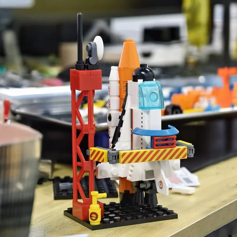 Spaceship Building Set with Launch Tower