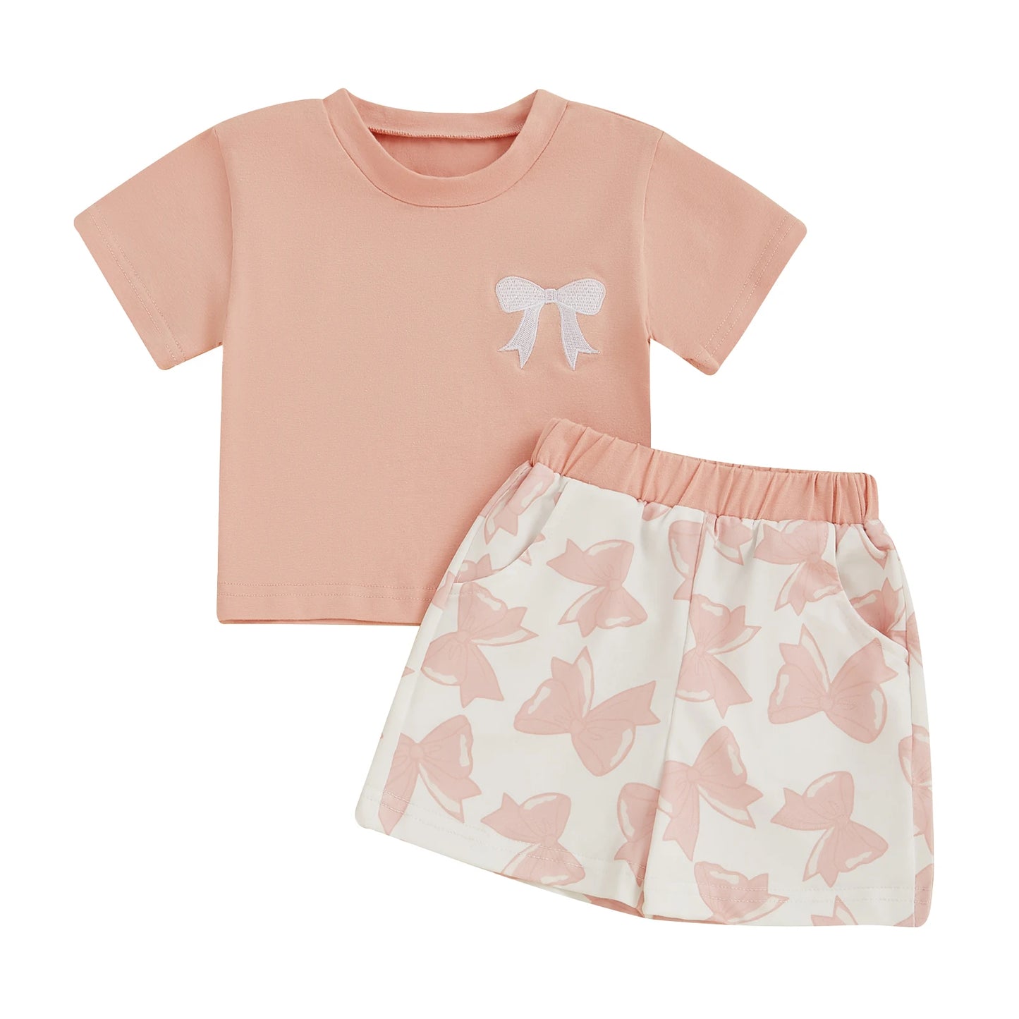 Toddler Girls 2 Piece Outfits Short Sleeve