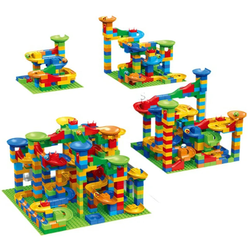 88-514PCS Marble Race Run Blocks Maze Ball Track Toy Compatible city Building Blocks Funnel Slide Blocks Toys DIY Bricks Toys
