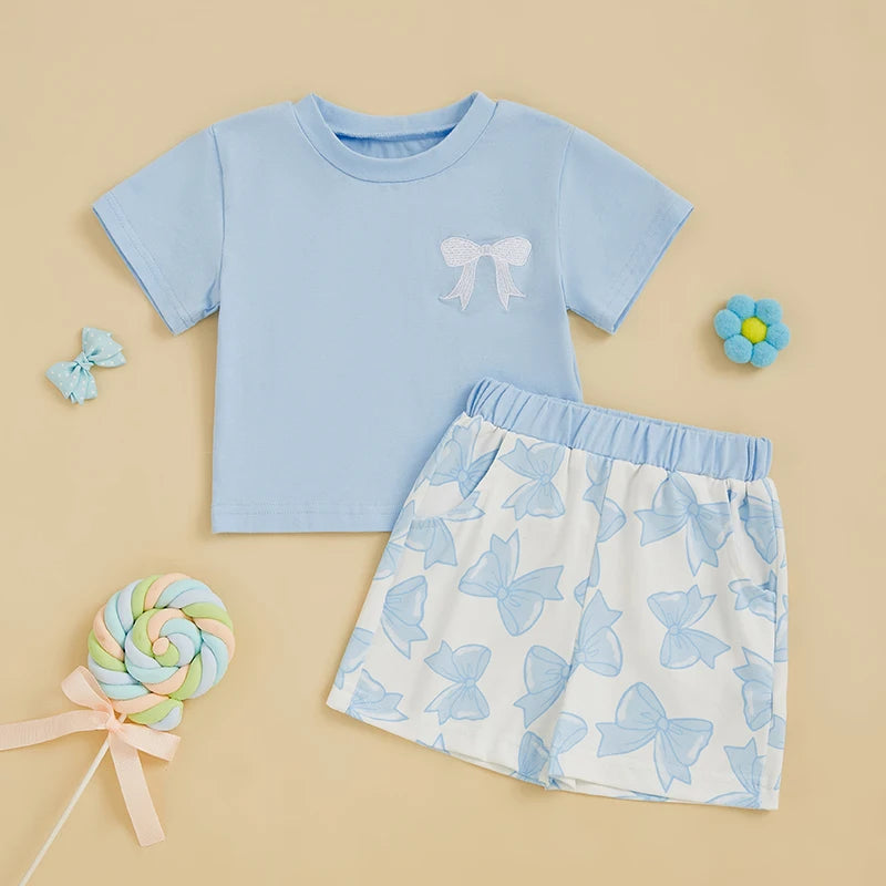 Toddler Girls 2 Piece Outfits Short Sleeve