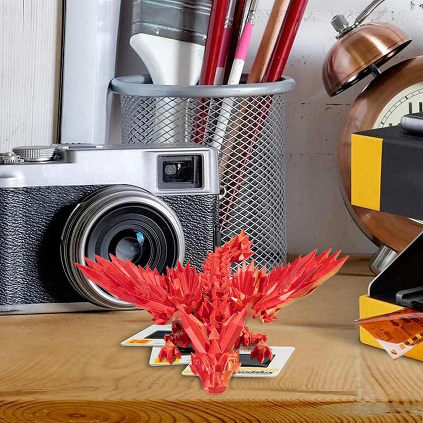 3D Printed Wings Dragon Fidget Creative Craft Tabletop Statue Toy for Entryway TV Stand Decor