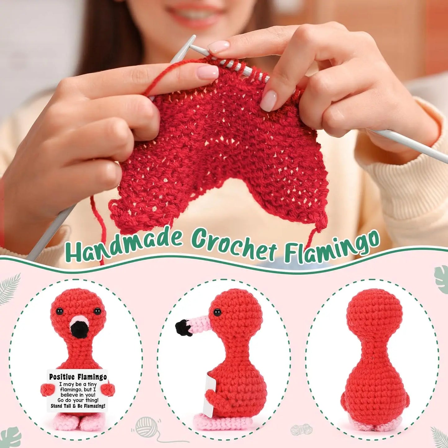 Mini Crochet Flamingo