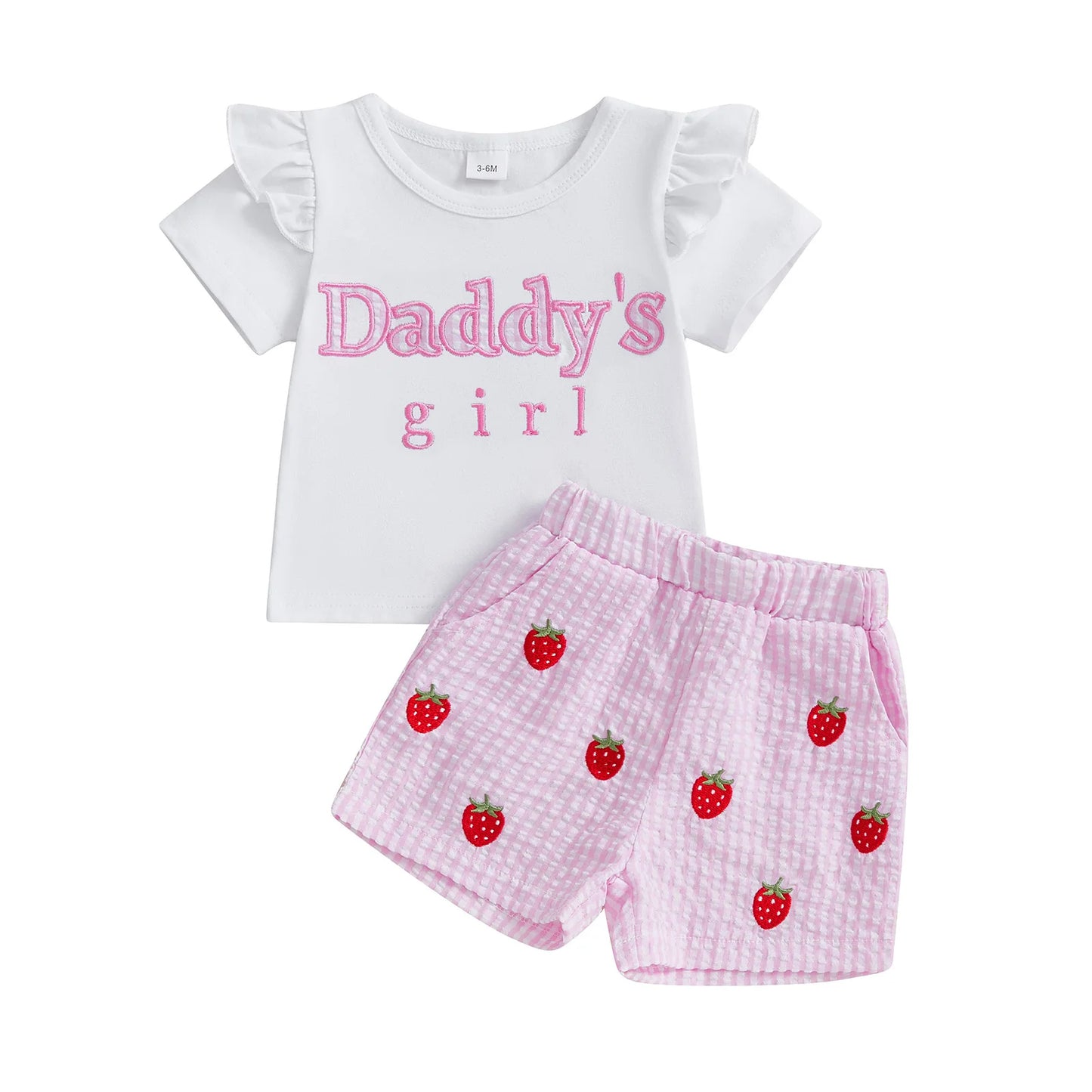 Baby Girls Shorts Set, Short Sleeve