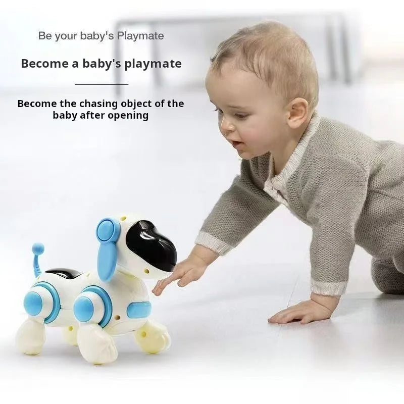 Electronic intelligent interactive robot dog, crawling dog toy