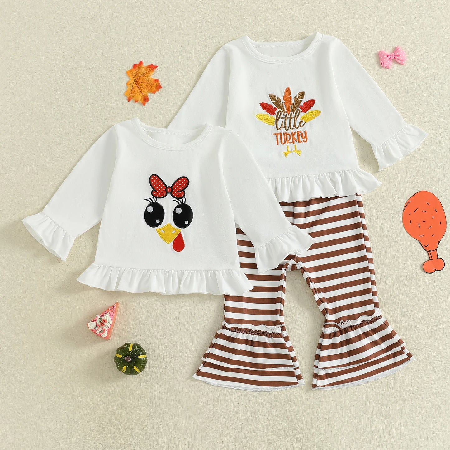 Autumn Thanksgiving Day Toddler Baby Girls Pants Sets