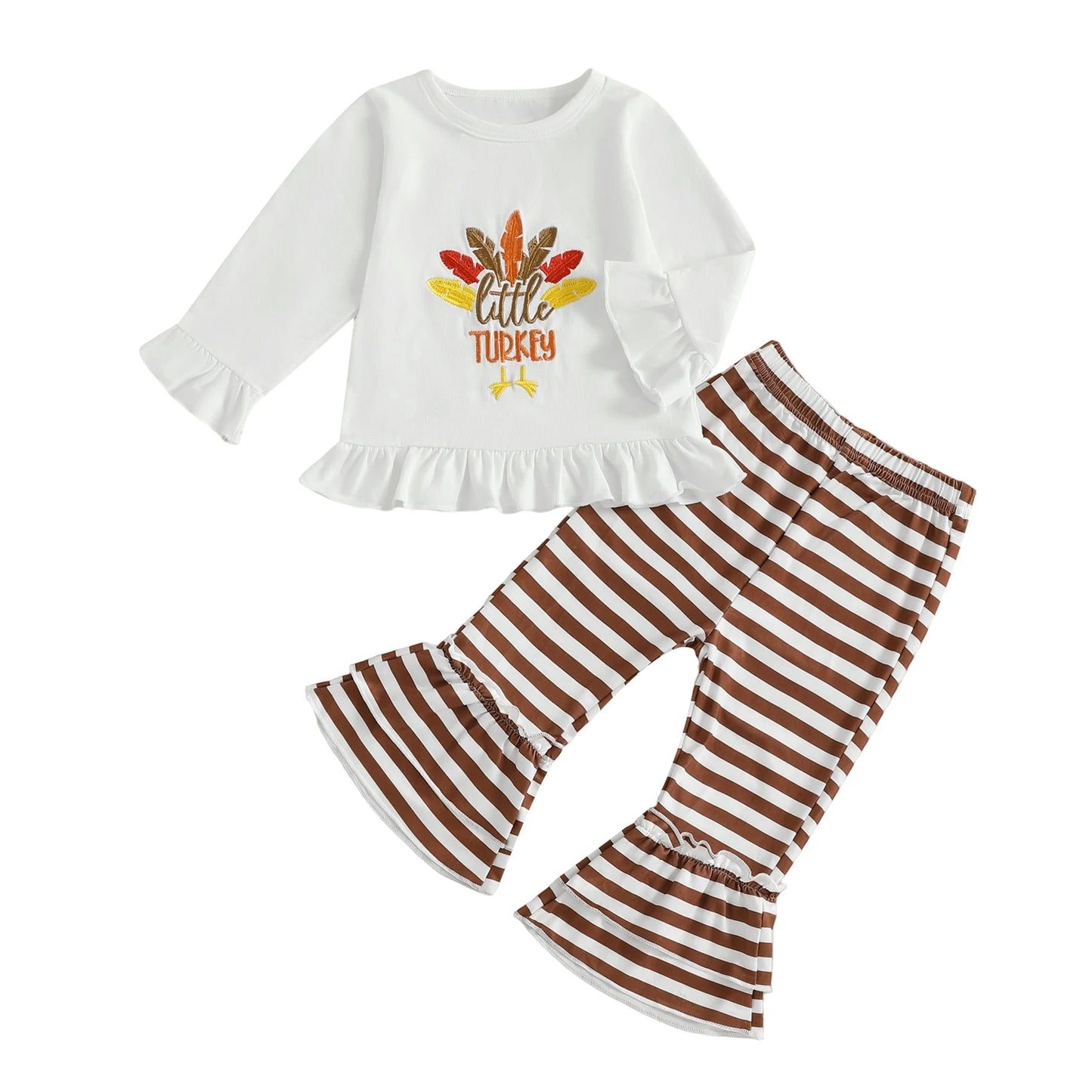 Autumn Thanksgiving Day Toddler Baby Girls Pants Sets