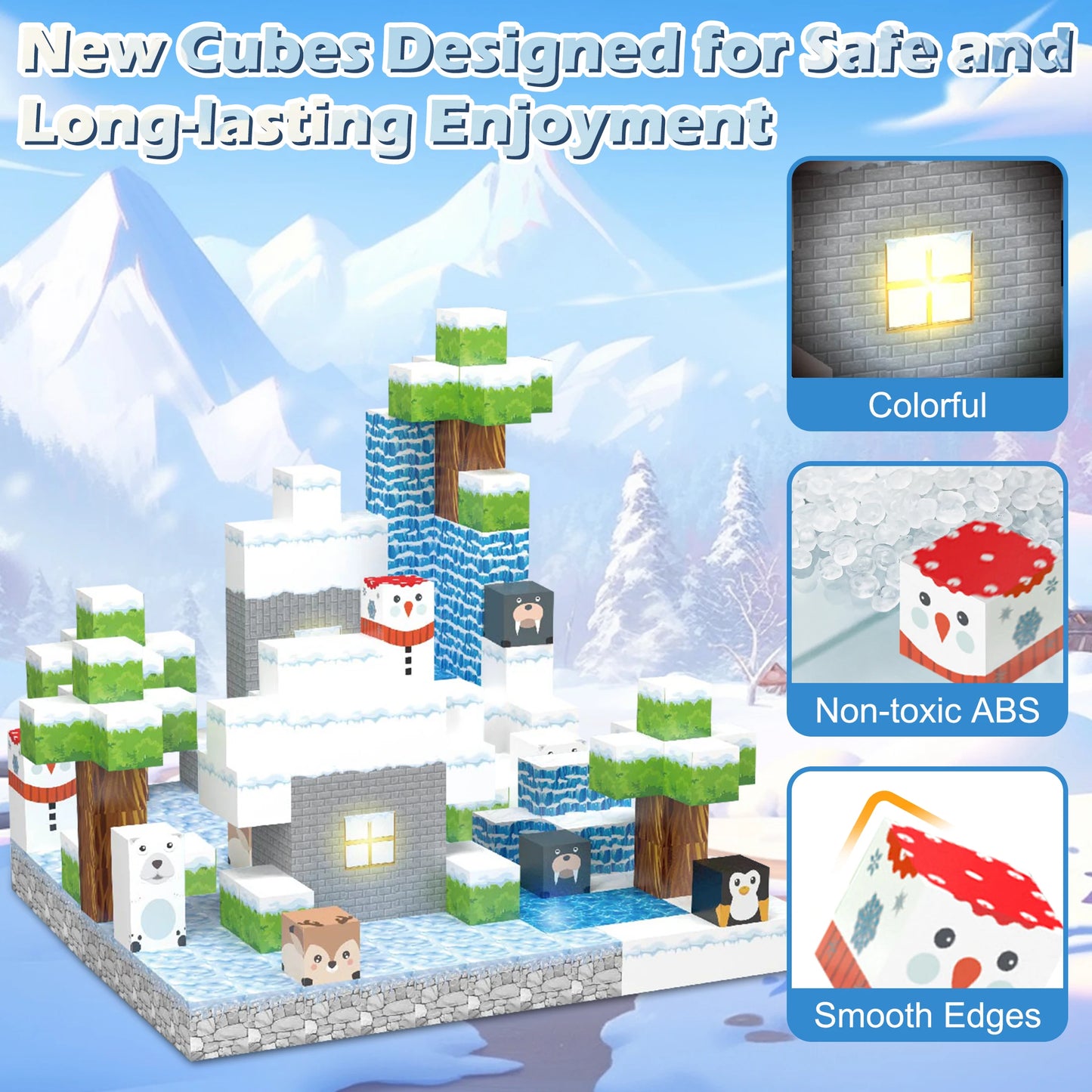 138PCS Glowing Ice Castle Construction Set