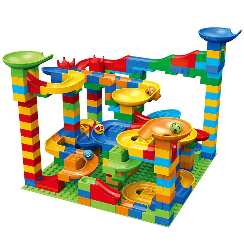 88-514PCS Marble Race Run Blocks Maze Ball Track Toy Compatible city Building Blocks Funnel Slide Blocks Toys DIY Bricks Toys