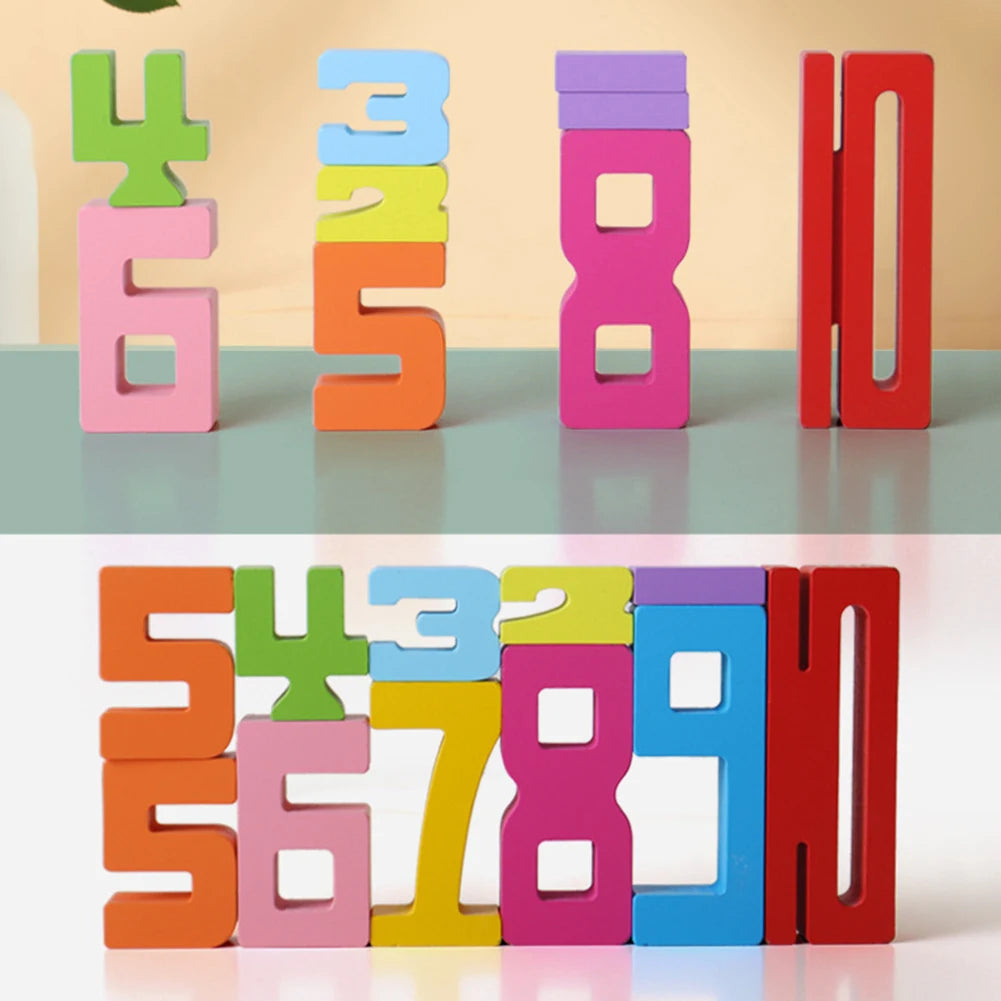 10/20PCS Educational Digital Wooden Blocks