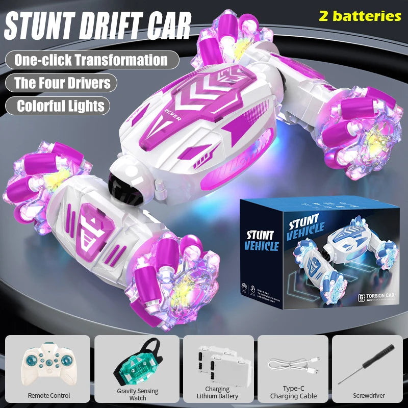 RC Car Stunt Gesture Induction Deformation 2.4G Twist Climbing Slide Drift Car