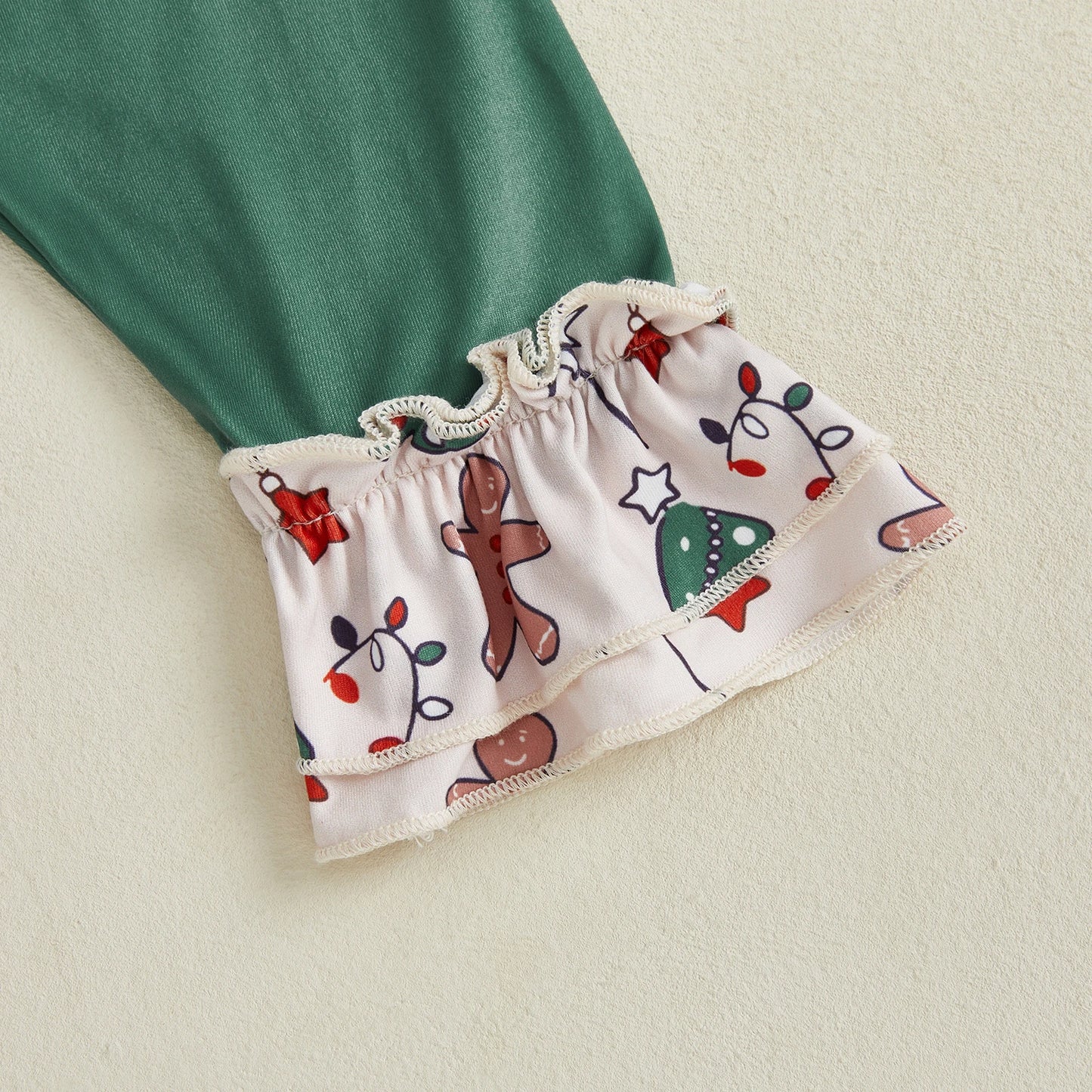 Kid Girls Christmas Outfit, Long Sleeve Tree Print