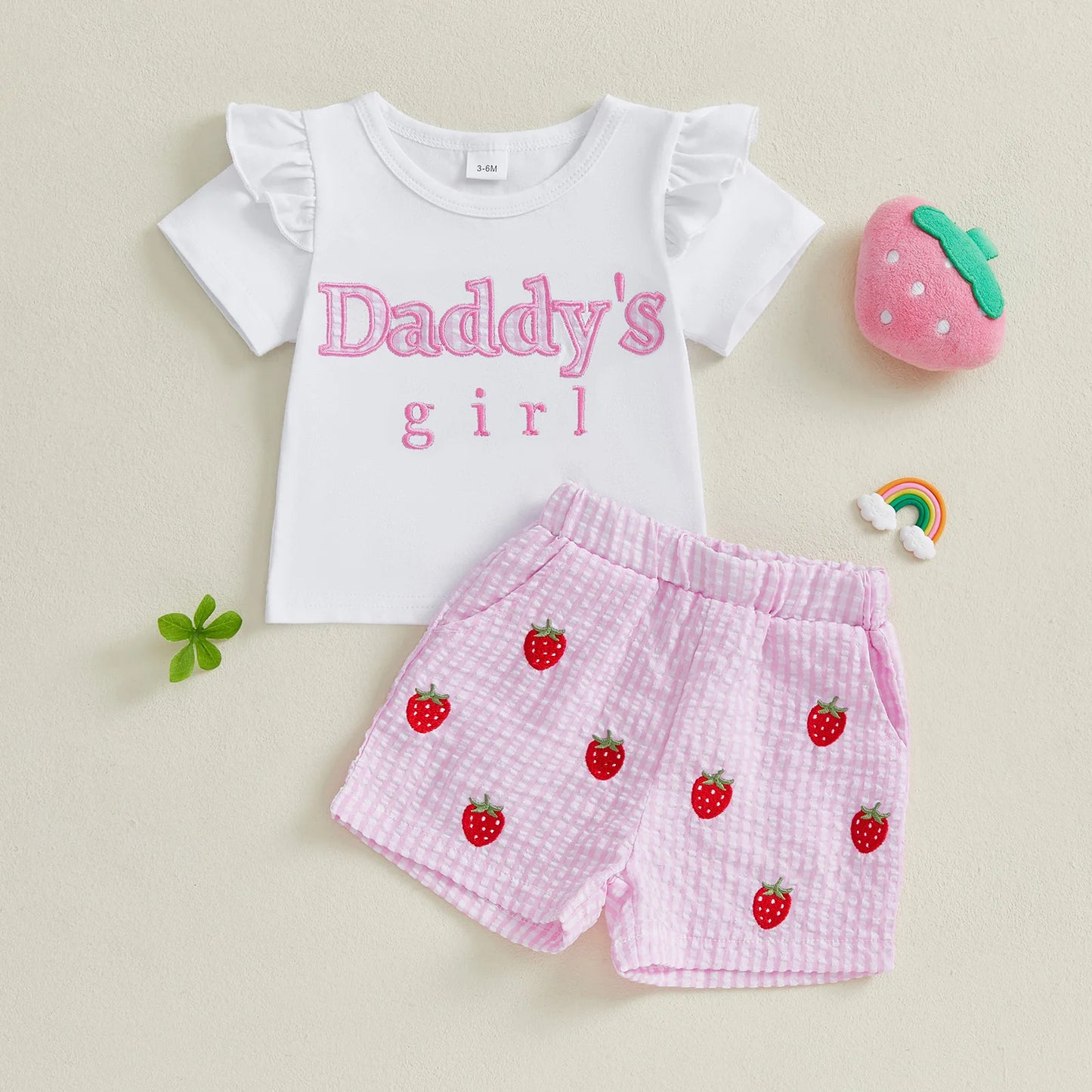 Baby Girls Shorts Set, Short Sleeve