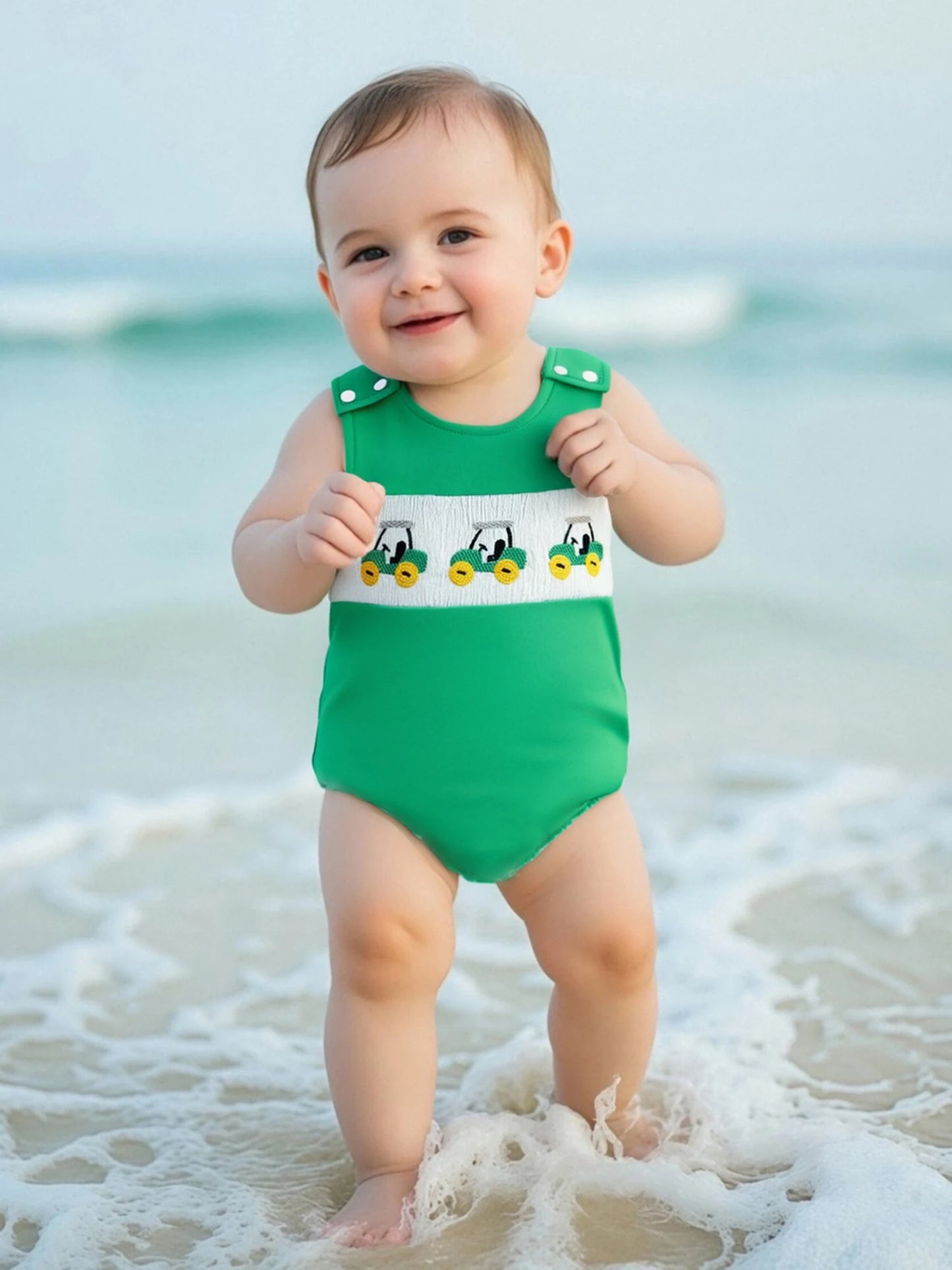Adorable Infant Romper with Floral Embroidery and Ruffled Sleeves Stylish Baby Jumpsuit for Summer Outfits