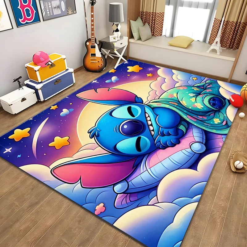 Disney Pattern Carpet Stitch 3D Printing Large Area Rug Carpet for Living Room Children's Bedroom Sofa Doormat Floor Mat Gift