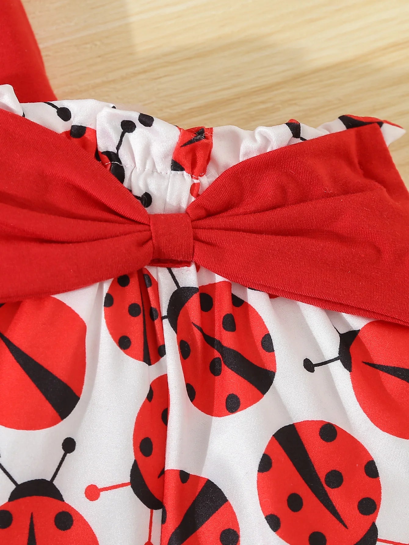 Summer Adorable Ladybug Outfit 2pcs Set