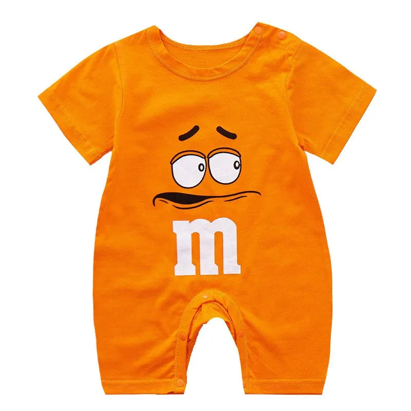 2021 Summer New Casual Baby Boys Short Sleeve Rompers Cotton Newborn Girls Jumpsuit Toddler Baby Climbing Suit For 0-24M