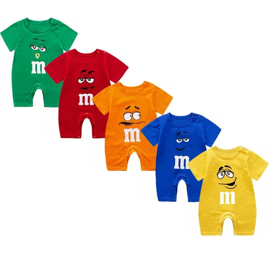 2021 Summer New Casual Baby Boys Short Sleeve Rompers Cotton Newborn Girls Jumpsuit Toddler Baby Climbing Suit For 0-24M