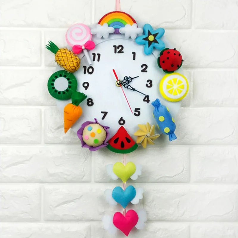 Handmade Felt Making Tools Child Toys Wall Clock