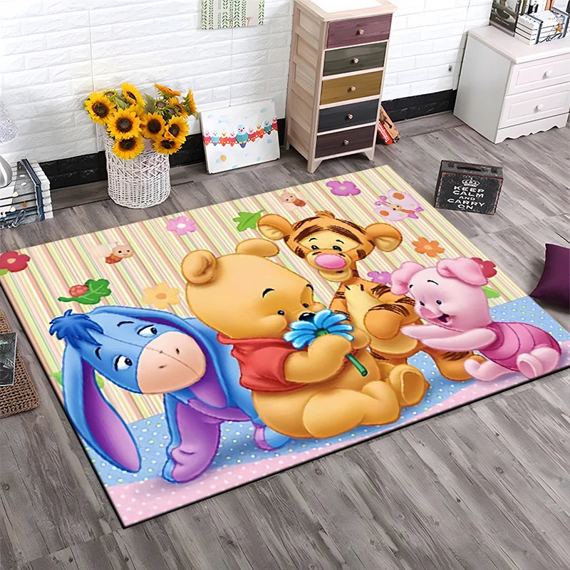 Disney Winnie the Pooh Printed Kids Non-slip Large Area Rug 3D Carpet for Home Living Room Children's Bedroom Sofa Doormat Decor