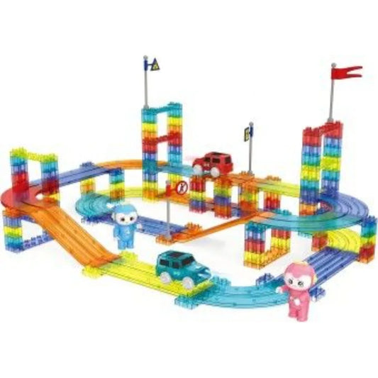 Race Car Track Building Block Educational Toy Set Magnetic Tiles